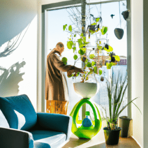 Exemplo de design biofílico em residências urbanas