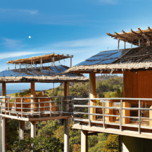 Resort sustentável em meio à natureza