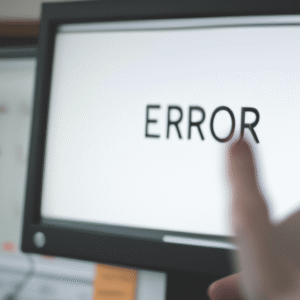 Ilustração sobre erro de conteúdo não acessível ou irrelevante