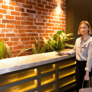 Hotel boutique sustentável em Atlanta - Fachada verde e moderna