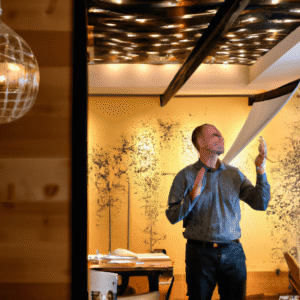 Exemplo de arquitetura de interiores em restaurante