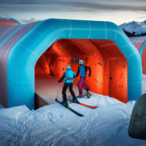 projeto arquitetônico do Bivouac para Olimpíadas de Inverno