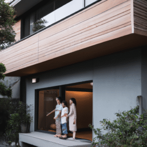 Exemplo de arquitetura residencial contemporânea em Tóquio