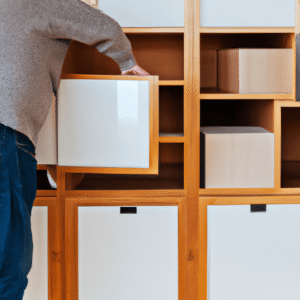 Exemplo de móveis modulares empilháveis